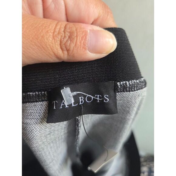 NWT Talbots "Soho" Grey Black Houndstooth Pull On Ankle Pants size 16Petite - Picture 7 of 8